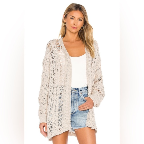 NWT JOHN+JENN Revolve Fernanda open knit Cardigan in...